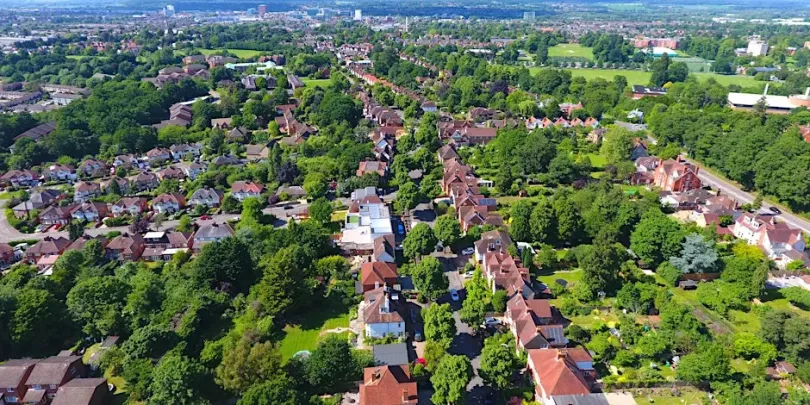 Aerial view of Northcourt Avenue, Reading