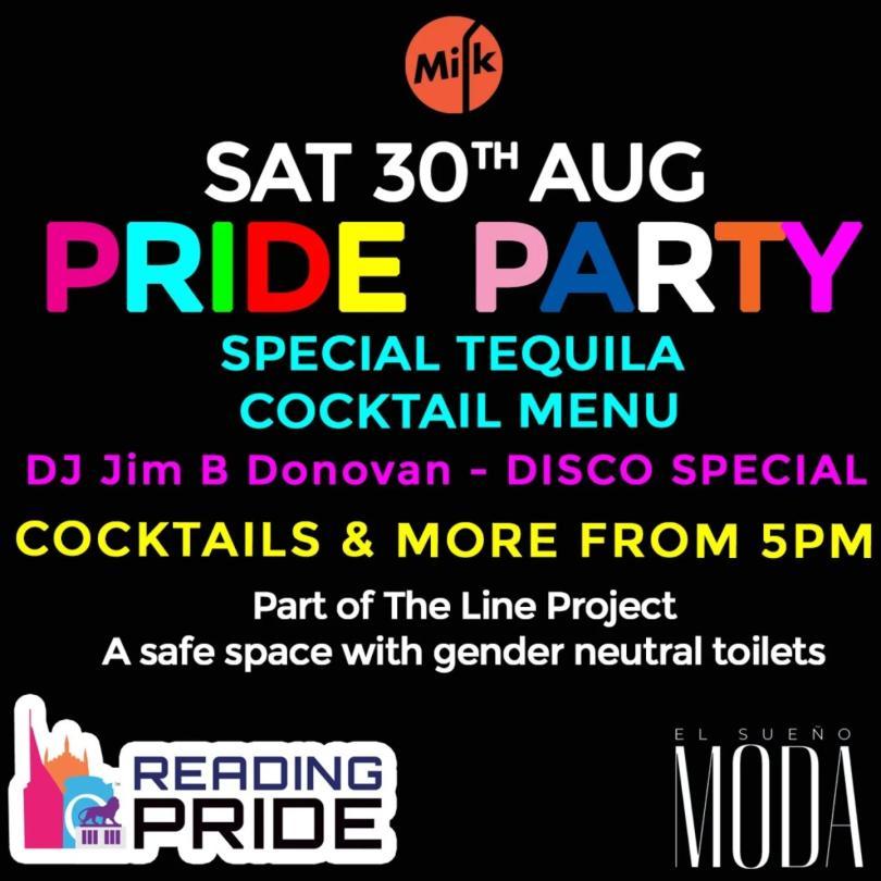 Poster for Milk's Pride Party