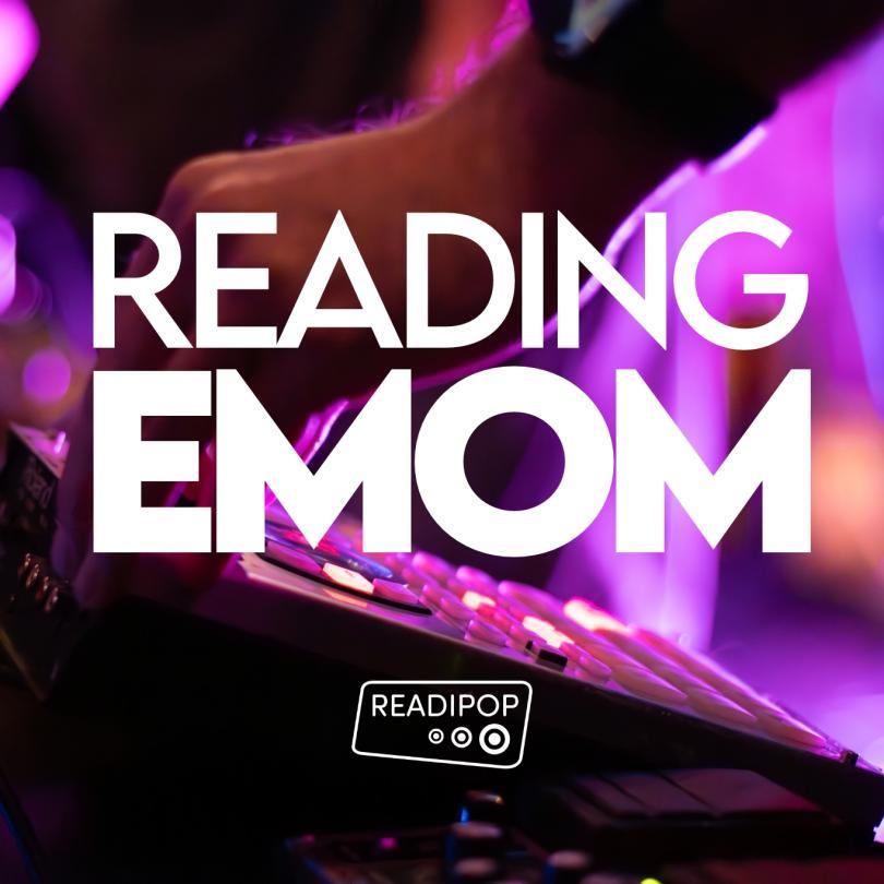 Image of someone playing a vintage synth with text reading "Reading EMOM" and the Readipop logo