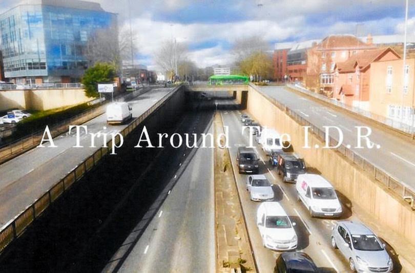 Modern view of the Inner Distribution Road in Reading, with cars