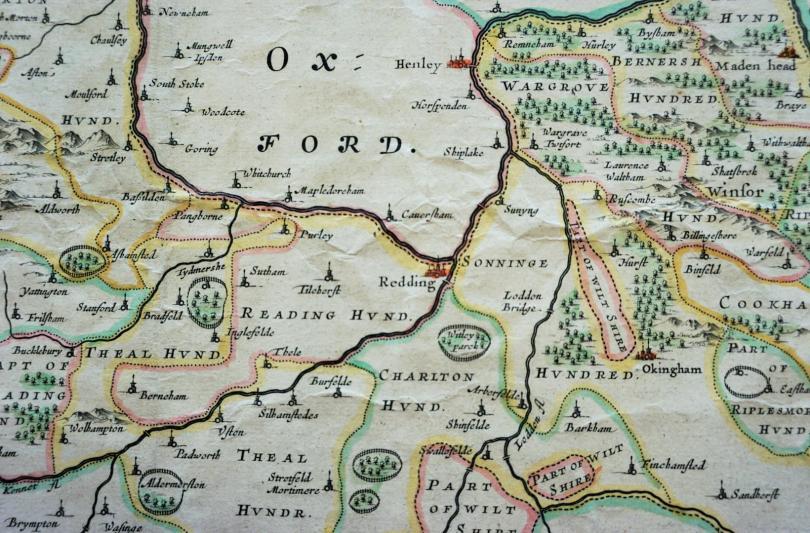 map of seventeenth century Berkshire