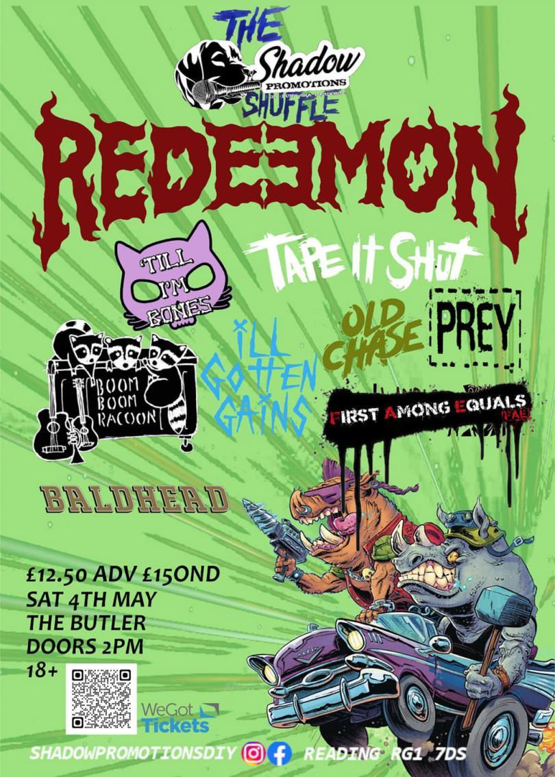 Shadow Shuffle III poster listing the bands appearing.