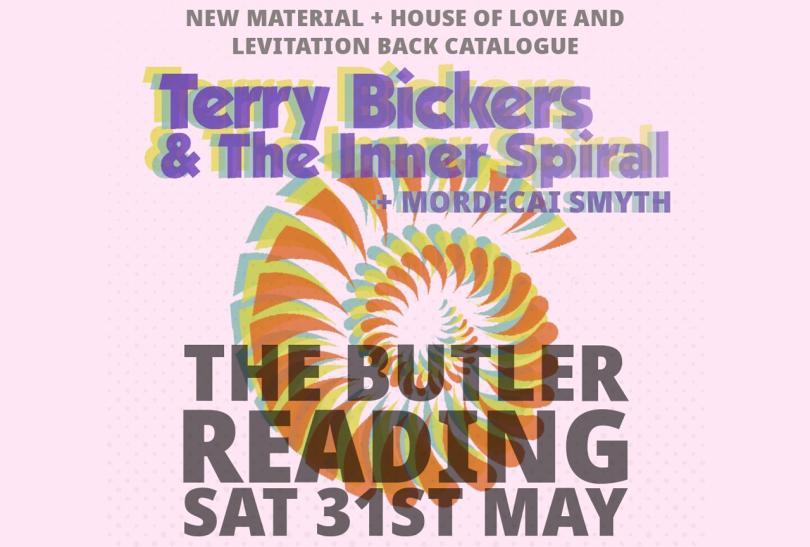 Terry Bickers & The Inner Spiral ammonite shell logo on a lilac background