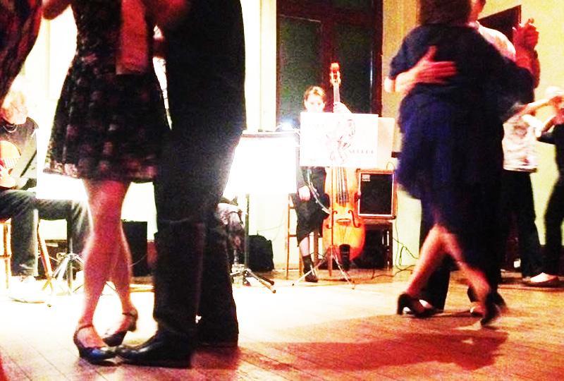legs of tango dancers