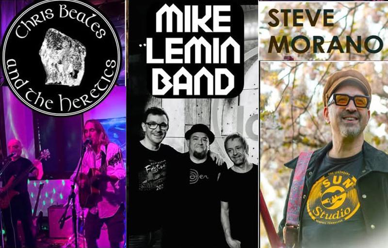 Triptych of three band photos