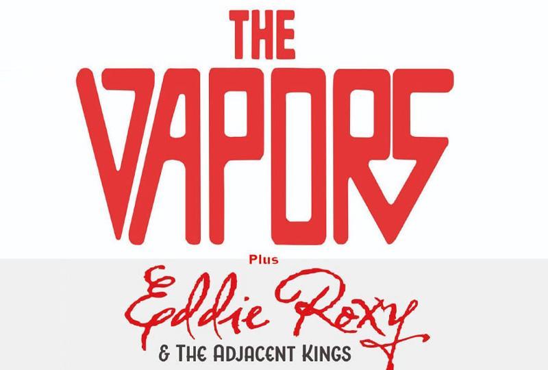 Logos for The Vapors and Eddie Roxy & The Adjacent Kings
