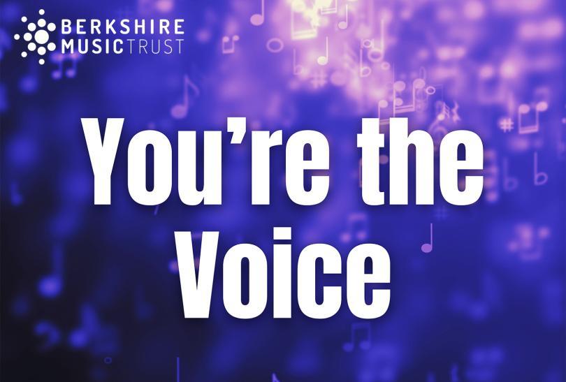 Poster for You're The Voice concert with the title against a purple background