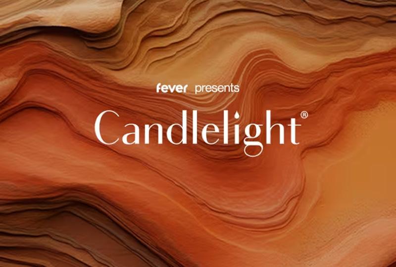 The words "fever presents Candlelight" against a clay-like background
