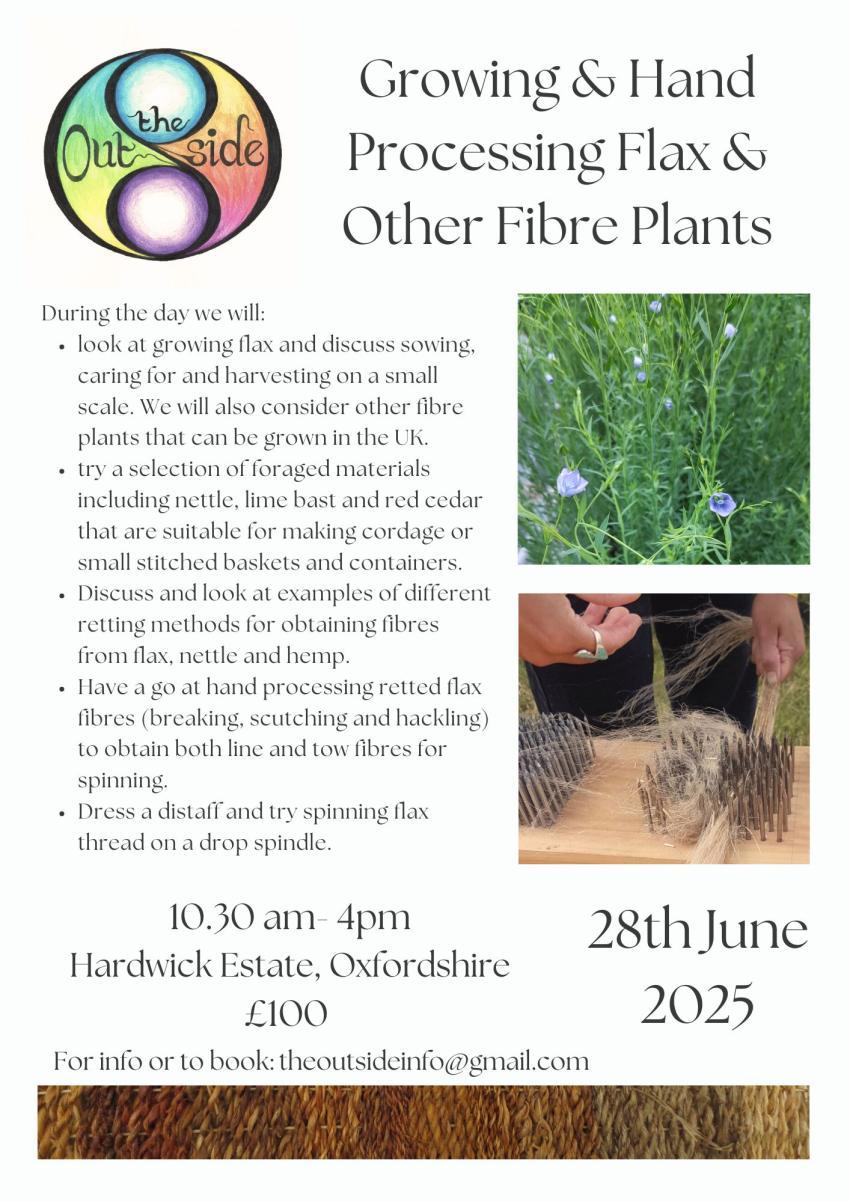 A flyer for flax and fibre processing workshop