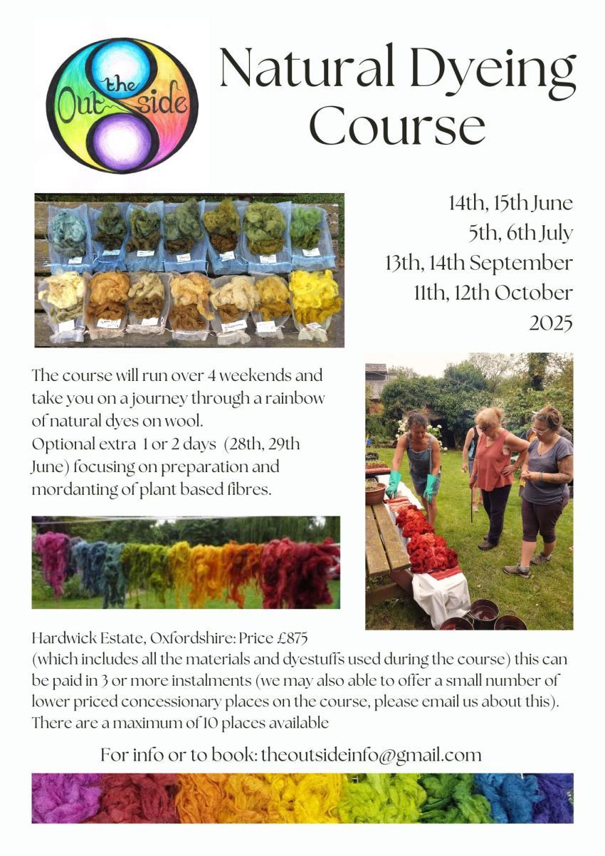 Flyer for overview of Natural Dyeing course