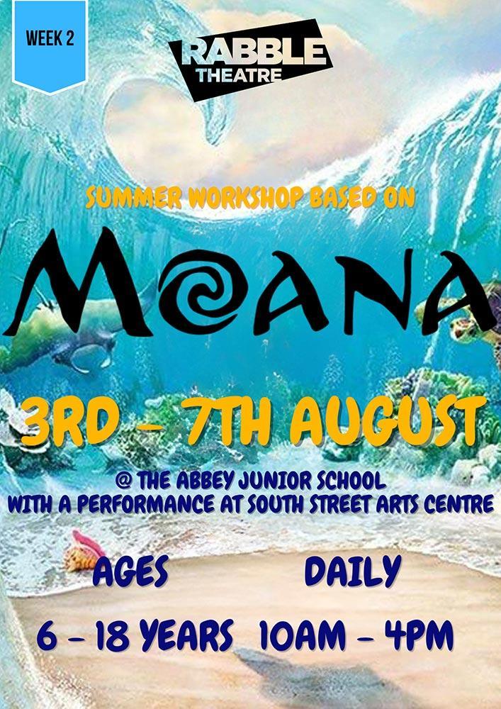 Moana - RABBLE Musical Theatre Summer School Poster