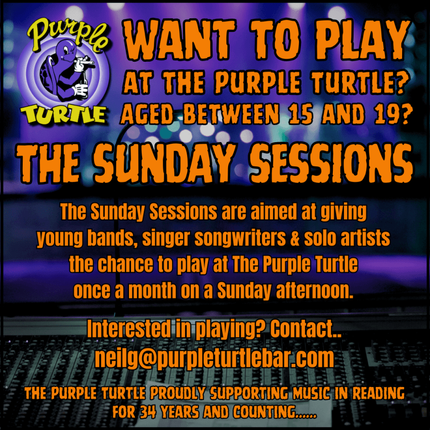 The Sunday Sessions is aimed at profiding the opportunity for young bands and singer songwriters to play at The Turtle on a Sunday afternoon.