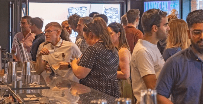 Guests inside Siren Bar