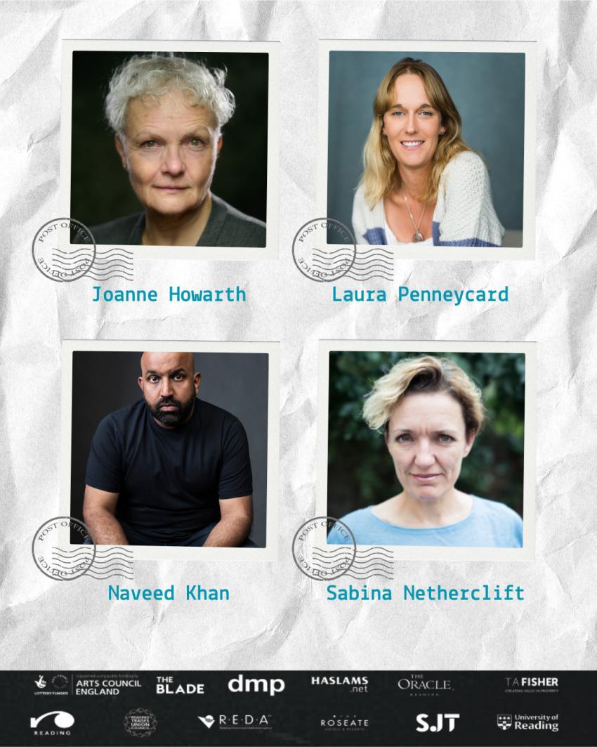 The cast members of Glitch - Joanne Howarth, Laura Penneycard, Naveed Khan and Sabina Netherclift