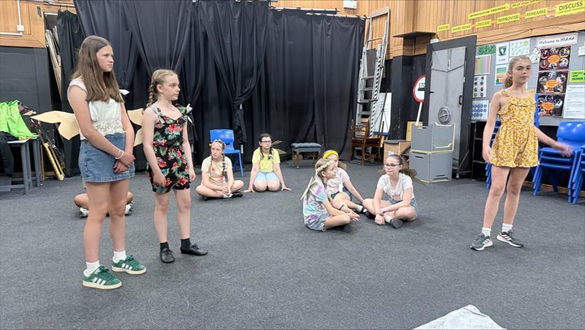 Children in a rehearsal room
