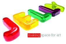 Jelly Logo - the letters are formed as though made of brightly coloured jelly