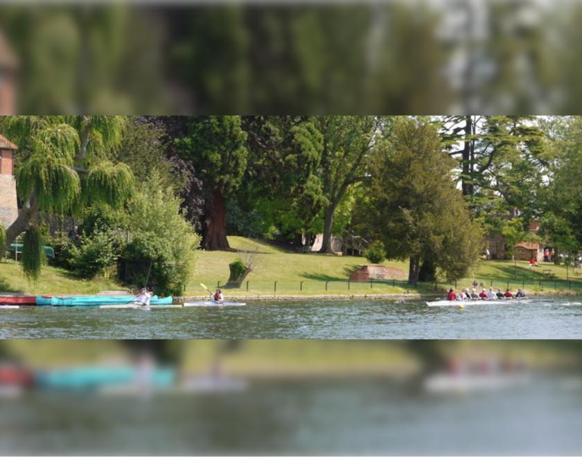 Caversham Court from the South bank of The Thames