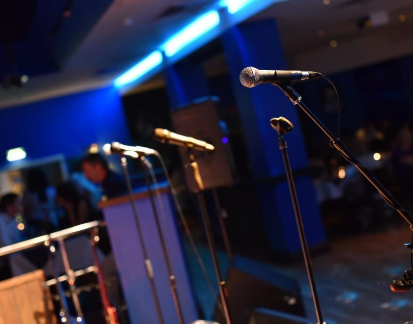 Image of microphones at The Jazz Café in Reading