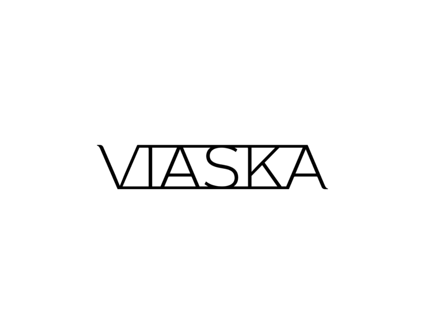 Logo on white background in black text that reads "Viaska"