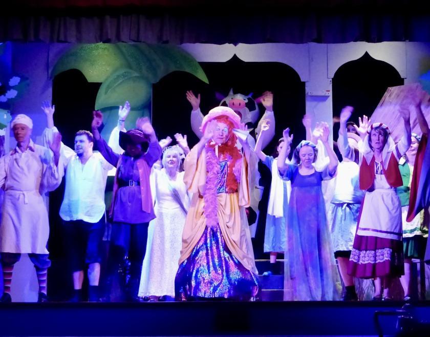 image of pantomime cast on stage