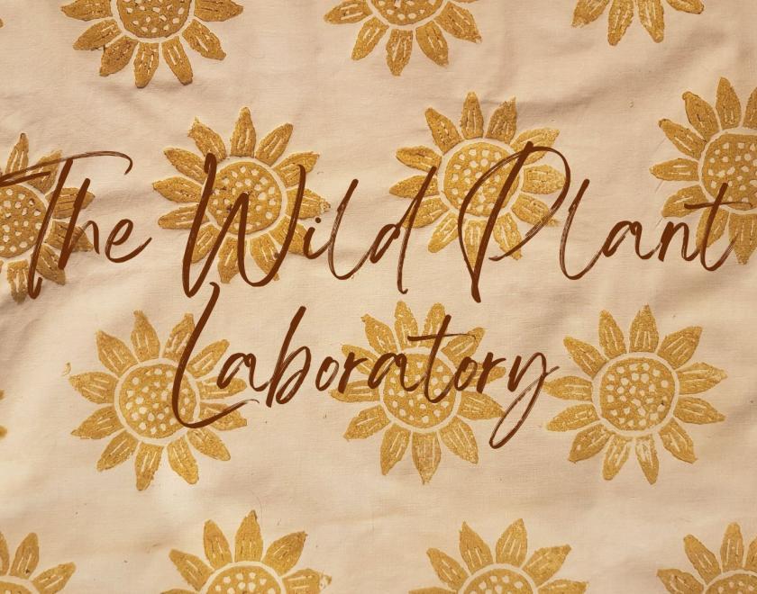 Sunflower block print with natural dye