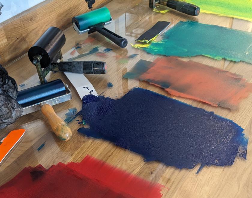 Print making ink and rollers