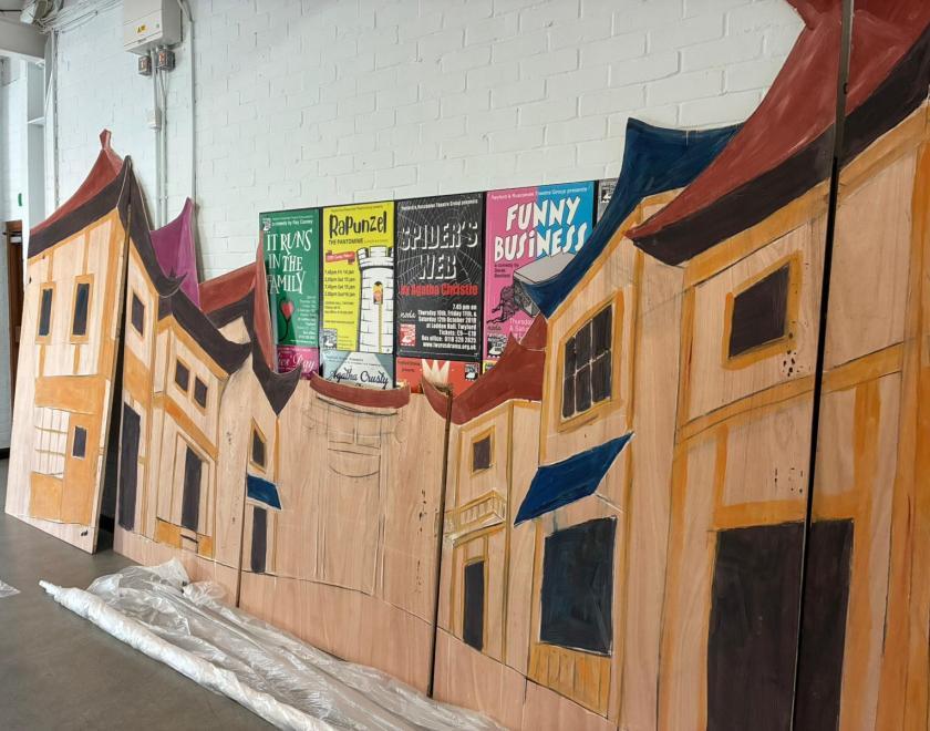 Building the set for Twyford Drama's panto Aladdin