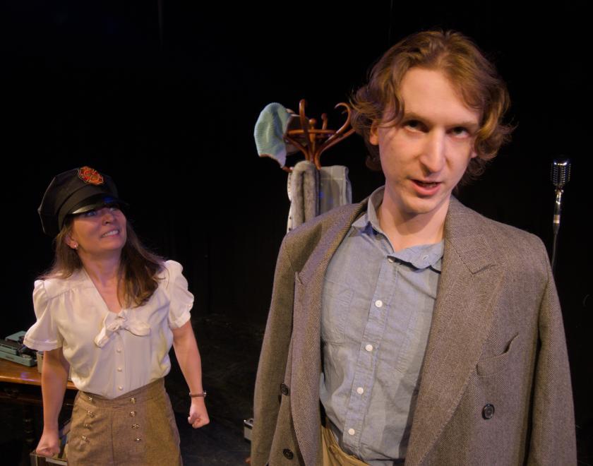 Close up of the two actors.