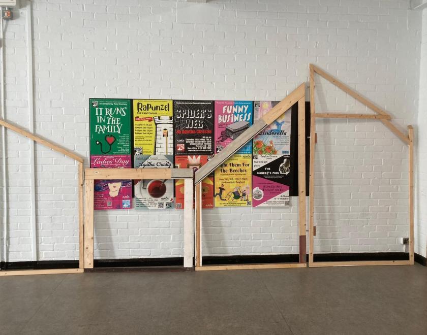 Building the set for Twyford Drama's panto Aladdin