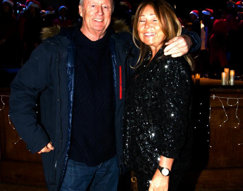 Chris Tarrant and his wife at the 2023 Launchpad Carols By Candlelight