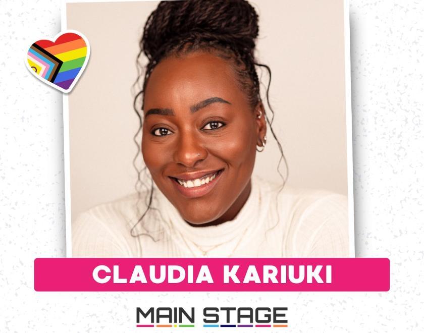Claudia Kariuki is performing on the Main Stage at Reading Pride Love Unites