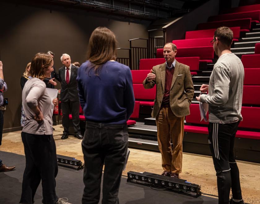 His Royal Highness The Earl Of Wessex Visits Newly Opened Reading Rep Theatre Photos by Harry Elletson