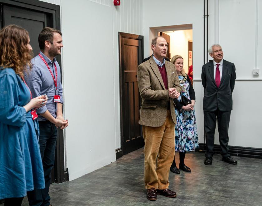 His Royal Highness The Earl Of Wessex Visits Newly Opened Reading Rep Theatre Photos by Harry Elletson