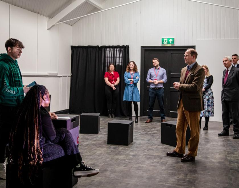 His Royal Highness The Earl Of Wessex Visits Newly Opened Reading Rep Theatre Photos by Harry Elletson