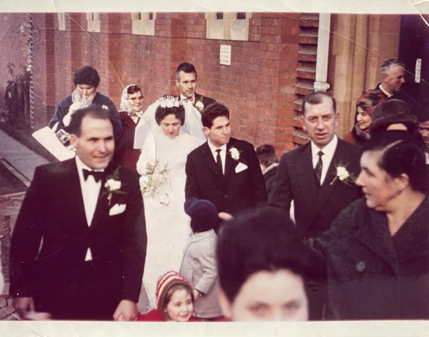 Italian wedding at St William of York, Reading. 1964