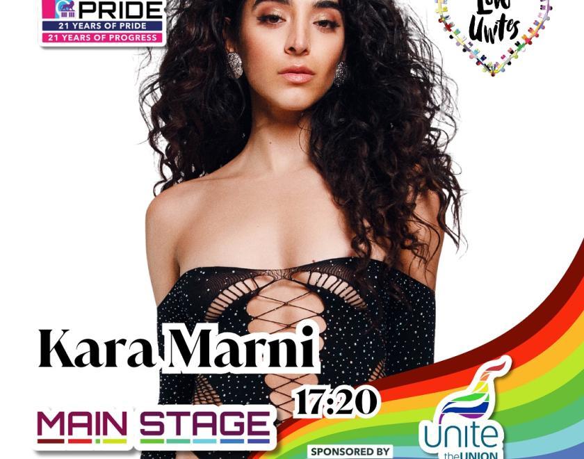 Kara Marni is performing on the Main Stage at Reading Pride Love Unites 2024