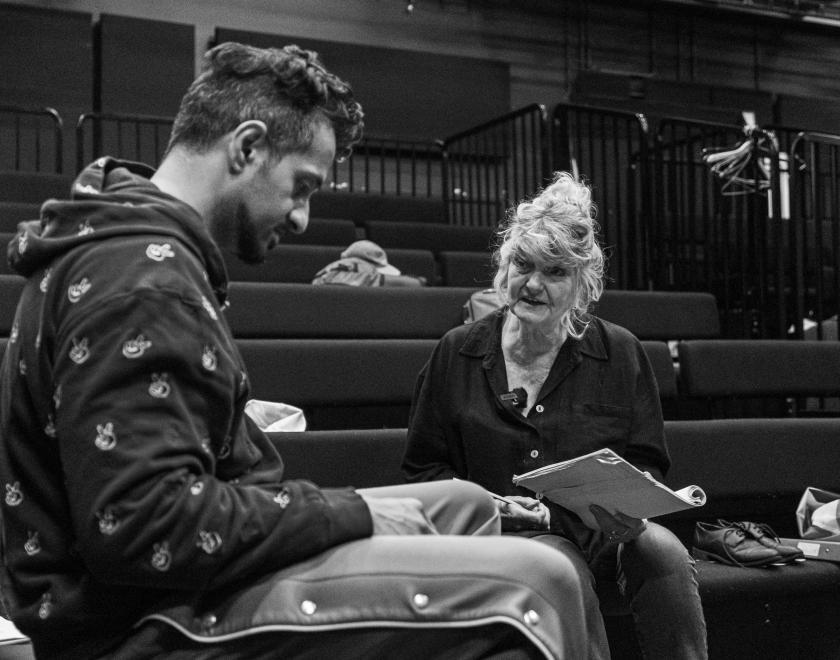 Rehearsals underway for RABBLE Theatre's Glitch - The True Story of the Post Office Scandal Written by Zannah Kearns