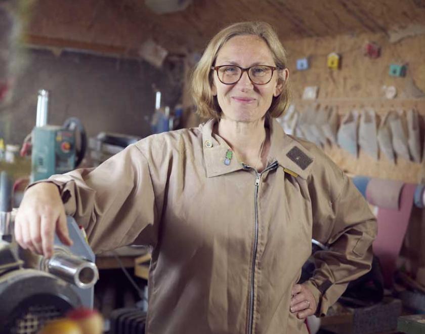 Liz Pearson, accredited woodturning teacher.