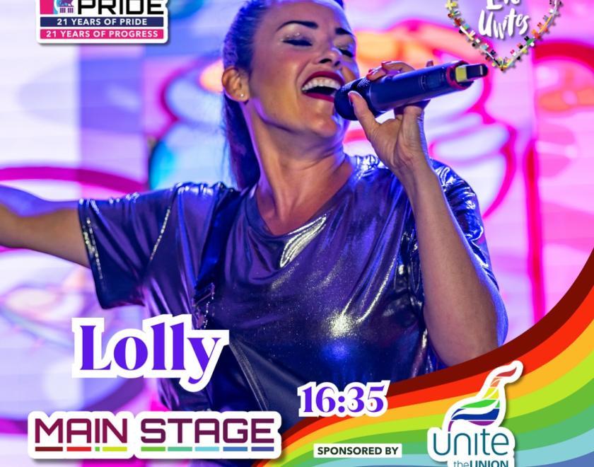 Lolly is performing on the Main Stage at Reading Pride Love Unites 2024