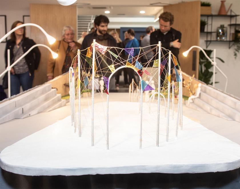 Private viewing of the Our Domain public art project in Reading