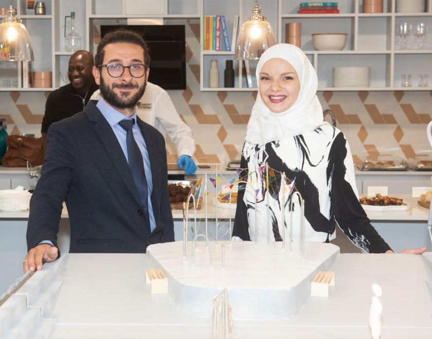 Private viewing of the Our Domain public art project in Reading