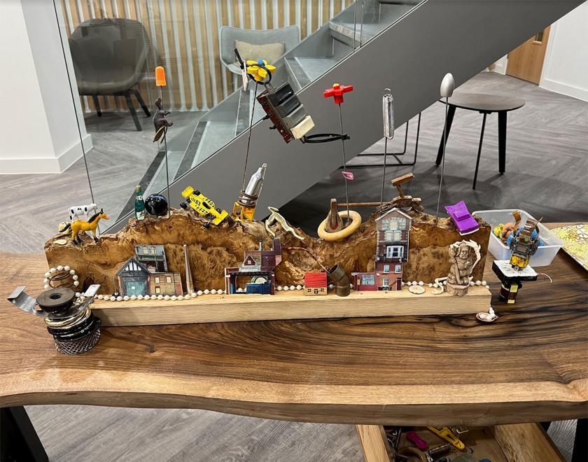 Private viewing of the Our Domain public art project in Reading