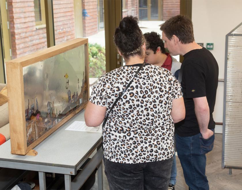 Private viewing of the Our Domain public art project in Reading