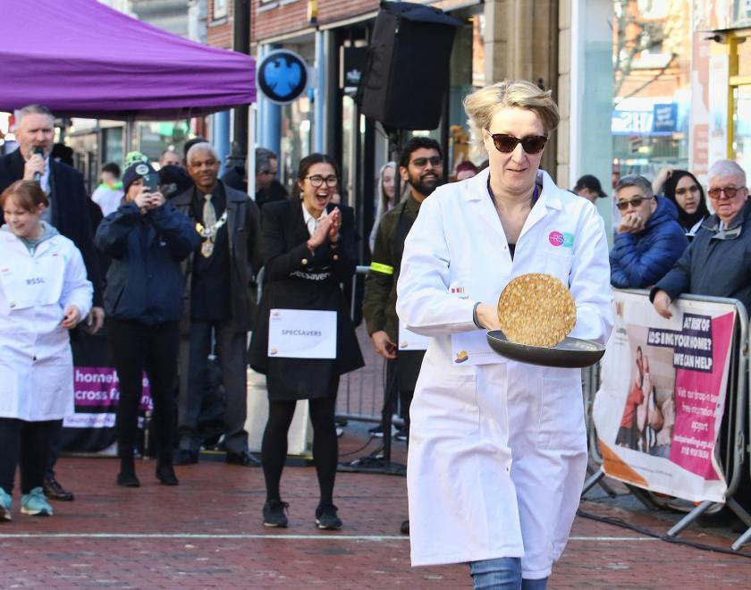 Launchpad pancake race on Broad Street in Reading