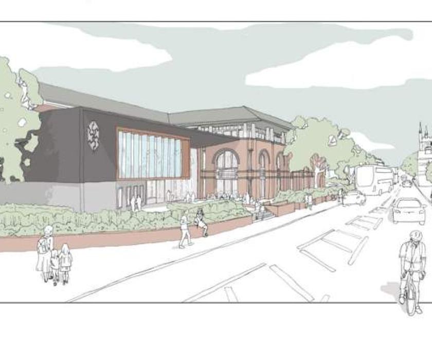 Artist's view of the new Reading Library proposal