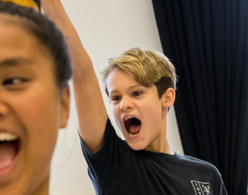 SOTA Pupils singing in class at SOTA