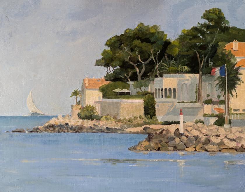 Cap d'Antibes - oils on board - by Shelagh Casebourne
