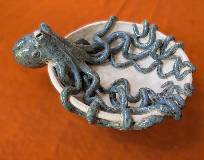 Kraken (stoneware ceramic) - by Shirley Smith