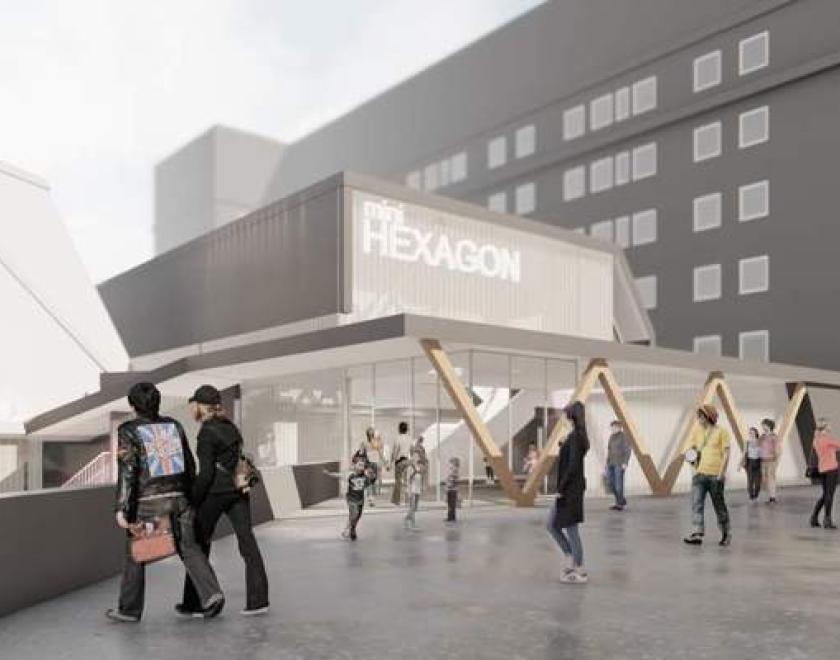 Artist's view of the new Hexagon space