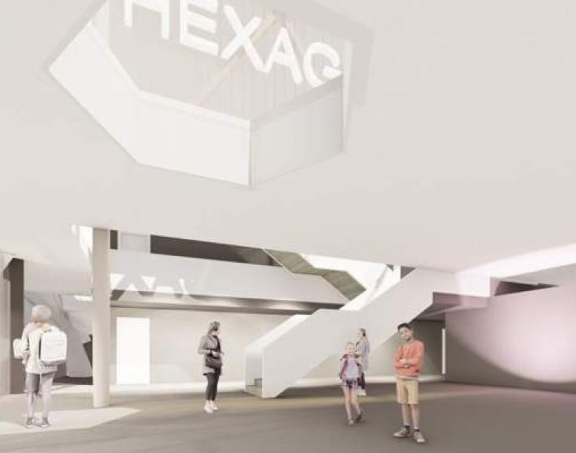 Artist's view of the new Hexagon space